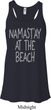 Yoga Namastay at the Beach Ladies Flowy Racerback Tanktop