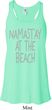 Yoga Namastay at the Beach Ladies Flowy Racerback Tanktop