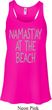 Yoga Namastay at the Beach Ladies Flowy Racerback Tanktop