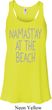 Yoga Namastay at the Beach Ladies Flowy Racerback Tanktop