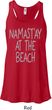 Yoga Namastay at the Beach Ladies Flowy Racerback Tanktop