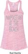Yoga Namastay at the Beach Ladies Flowy Racerback Tanktop