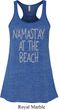Yoga Namastay at the Beach Ladies Flowy Racerback Tanktop