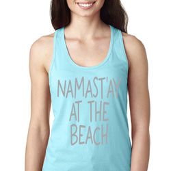 Yoga Namastay at the Beach Ladies Ideal Tank Top Yoga Namastay at the Beach Ladies Ideal Tank Top