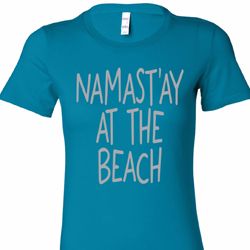 Yoga Namastay at the Beach Ladies Longer Length Shirt Yoga Namastay at the Beach Ladies Longer Length Shirt