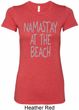 Yoga Namastay at the Beach Ladies Longer Length Shirt