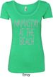 Yoga Namastay at the Beach Ladies Scoop Neck Shirt