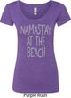 Yoga Namastay at the Beach Ladies Scoop Neck Shirt