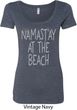 Yoga Namastay at the Beach Ladies Scoop Neck Shirt
