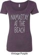 Yoga Namastay at the Beach Ladies Scoop Neck Shirt