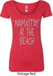 Yoga Namastay at the Beach Ladies Scoop Neck Shirt