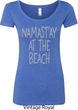 Yoga Namastay at the Beach Ladies Scoop Neck Shirt