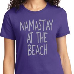 Yoga Namastay at the Beach Ladies Shirt Yoga Namastay at the Beach Ladies Shirt