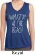 Yoga Namastay at the Beach Ladies Sleeveless Moisture Wicking Shirt