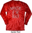 Yoga Namastay at the Beach Long Sleeve Tie Dye Shirt