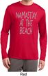 Yoga Namastay at the Beach Mens Dry Wicking Long Sleeve Shirt