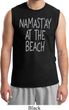 Yoga Namastay at the Beach Mens Muscle Shirt