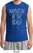 Yoga Namastay at the Beach Mens Muscle Shirt