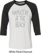 Yoga Namastay at the Beach Mens Raglan Shirt