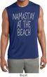 Yoga Namastay at the Beach Mens Sleeveless Moisture Wicking Shirt