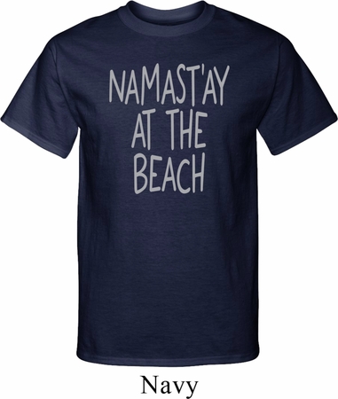 Yoga Namastay at the Beach Mens Tall Shirt
