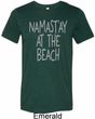 Yoga Namastay at the Beach Mens Tri Blend Crewneck Shirt