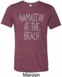 Yoga Namastay at the Beach Mens Tri Blend Crewneck Shirt