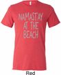 Yoga Namastay at the Beach Mens Tri Blend Crewneck Shirt