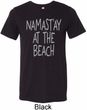 Yoga Namastay at the Beach Mens Tri Blend Crewneck Shirt