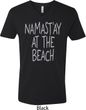 Yoga Namastay at the Beach Mens V-Neck Shirt
