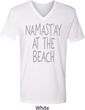 Yoga Namastay at the Beach Mens V-Neck Shirt