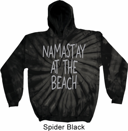 Yoga Namastay at the Beach Tie Dye Hoodie