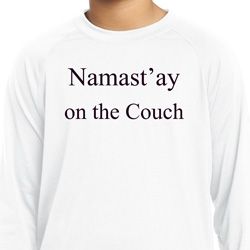 Yoga Namastay Home on the Couch Kids Dry Wicking Long Sleeve Shirt Yoga Namastay Home on the Couch Kids Dry Wicking Long Sleeve Shirt