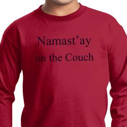 Yoga Namastay Home on the Couch Kids Long Sleeve Shirt Yoga Namastay Home on the Couch Kids Long Sleeve Shirt