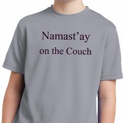 Yoga Namastay Home on the Couch Kids Moisture Wicking Shirt Yoga Namastay Home on the Couch Kids Moisture Wicking Shirt