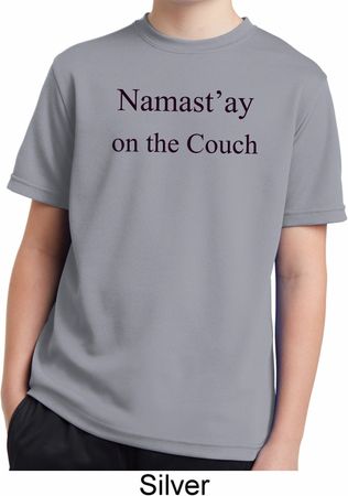 Yoga Namastay Home on the Couch Kids Moisture Wicking Shirt
