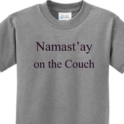 Yoga Namastay Home on the Couch Kids Shirt Yoga Namastay Home on the Couch Kids Shirt