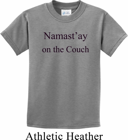 Yoga Namastay Home on the Couch Kids Shirt