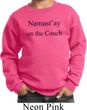 Yoga Namastay Home on the Couch Kids Sweatshirt