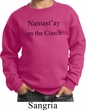 Yoga Namastay Home on the Couch Kids Sweatshirt