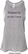 Yoga Namastay Home on the Couch Ladies Flowy Racerback Tanktop