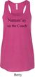 Yoga Namastay Home on the Couch Ladies Flowy Racerback Tanktop