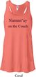 Yoga Namastay Home on the Couch Ladies Flowy Racerback Tanktop