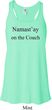 Yoga Namastay Home on the Couch Ladies Flowy Racerback Tanktop