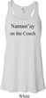 Yoga Namastay Home on the Couch Ladies Flowy Racerback Tanktop