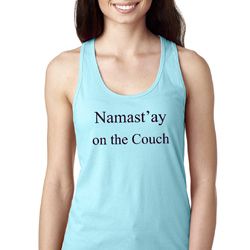 Yoga Namastay Home on the Couch Ladies Ideal Tank Top Yoga Namastay Home on the Couch Ladies Ideal Tank Top