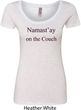 Yoga Namastay Home on the Couch Ladies Scoop Neck Shirt