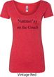 Yoga Namastay Home on the Couch Ladies Scoop Neck Shirt