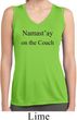 Yoga Namastay Home on the Couch Ladies Sleeveless Dry Wicking Shirt