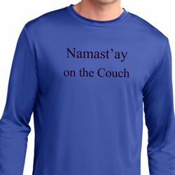 Yoga Namastay Home on the Couch Mens Dry Wicking Long Sleeve Shirt Yoga Namastay Home on the Couch Mens Dry Wicking Long Sleeve Shirt